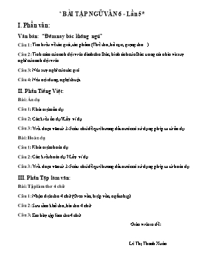 Bài tập Ngữ văn 6 - Lần 5 - Lê Thị Thanh Xuân